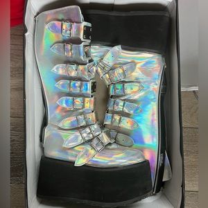 Platform chrome rave boots!